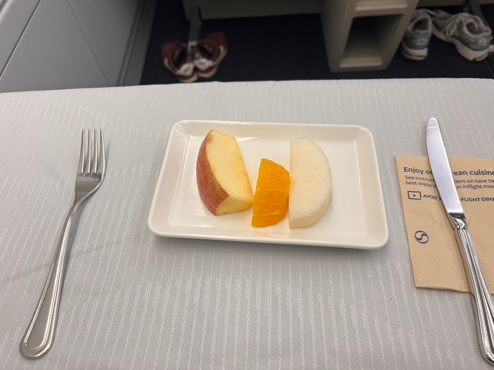 대한항공 기내식 후식으로 나온 한국배